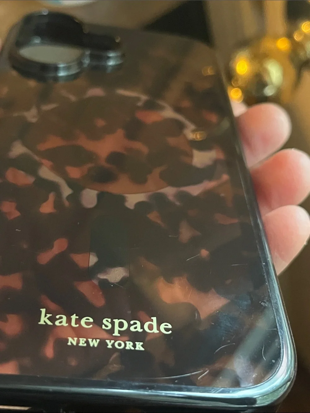 kate spade Tortoiseshell Pattern Phone Case - Brown/Black